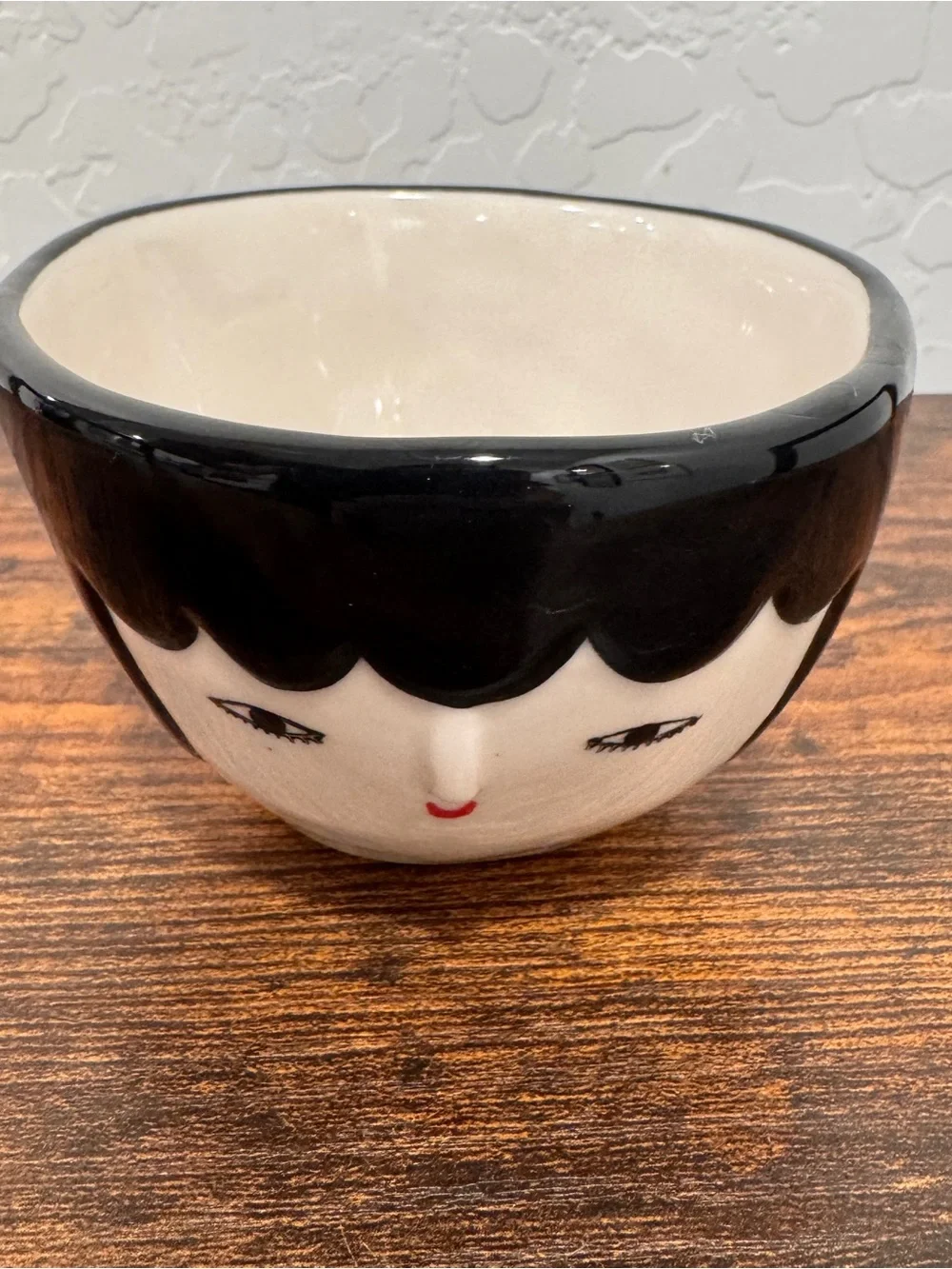 Kinska Face Planter Bowl Anthropologie Painted Ceramic Small 3” Tall